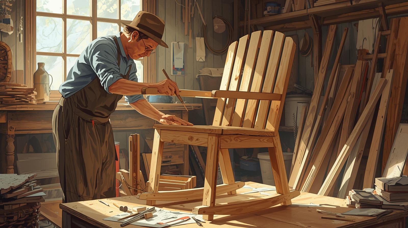 Close-up of handcrafted wooden furniture surface from Giftwhuniqueai